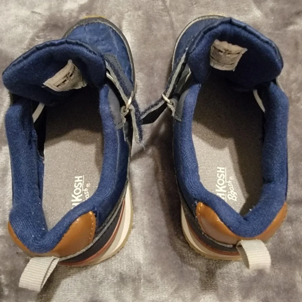 OshKosh B'gosh Sneakers Kids 11M Navy Blue Excellent Hook and Loop OF20E06H